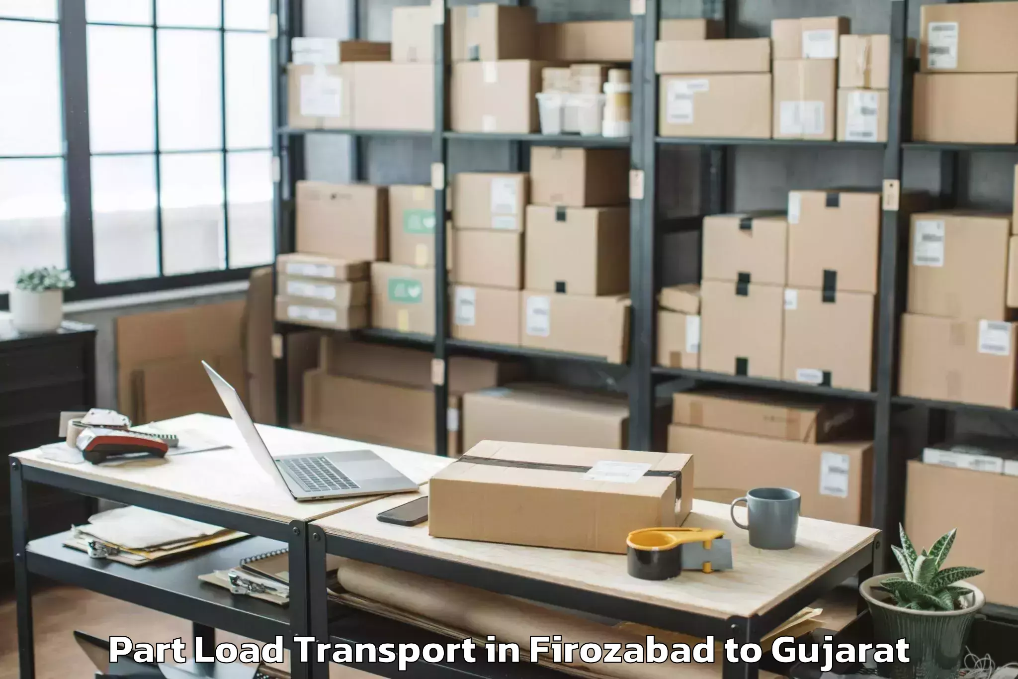 Expert Firozabad to Mundra Part Load Transport